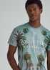 Multicoloured Beach Palm Print Sublimation T-Shirt - Small Image 2