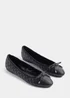 Black Quilted Ballet Flats - Size 3 Image 1