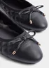 Black Quilted Ballet Flats - Size 3 Image 2