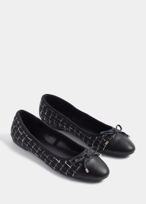 Black Boucle Ballet Flats - Size 3 Image 1
