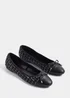 Black Boucle Ballet Flats - Size 3 Image 1
