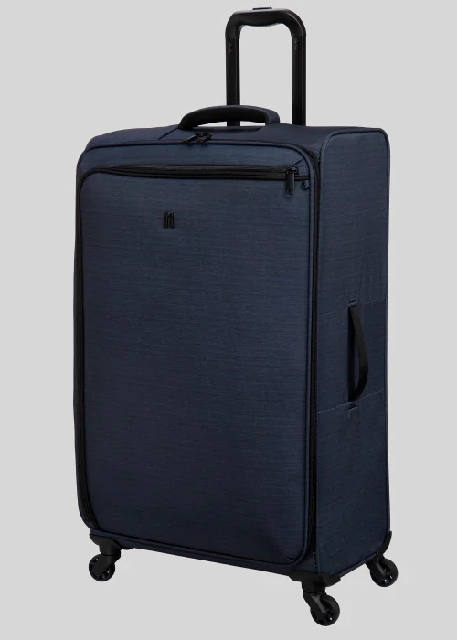 IT Luggage Navy Soft Shell Suitcase - Cabin Image 3