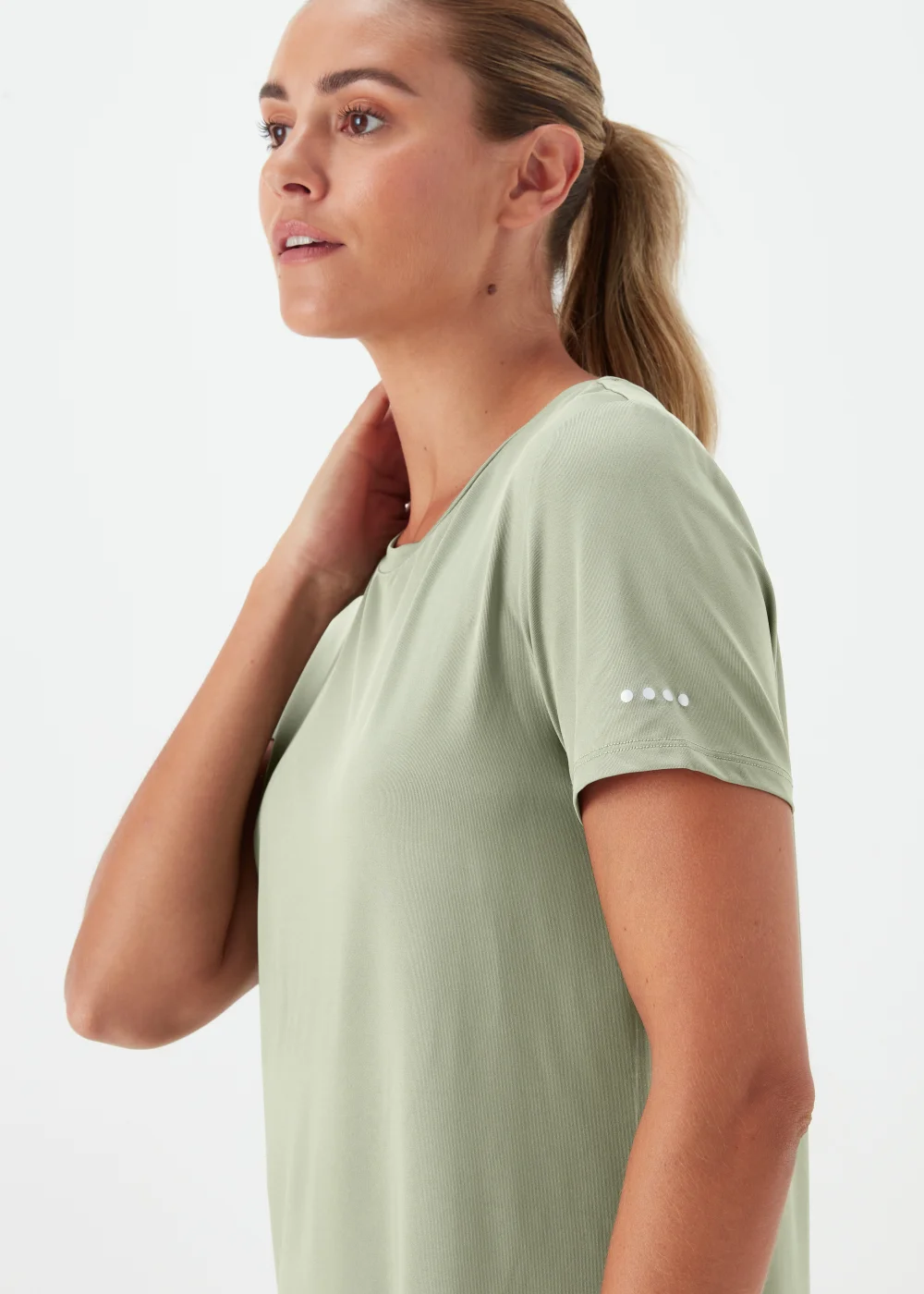 Souluxe Khaki Longline Sports T-Shirt - S Image 3