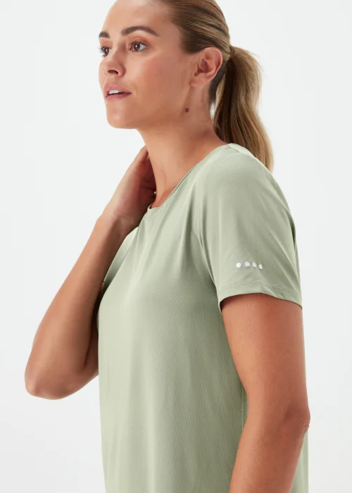 Souluxe Khaki Longline Sports T-Shirt - S Image 3