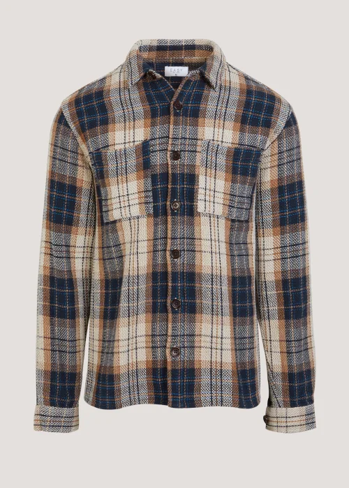 Multicoloured Check Textured Overshirt - S Image 5
