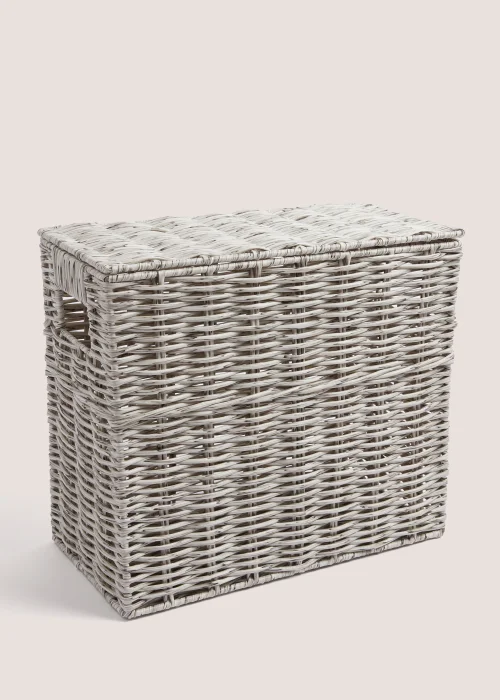 Grey Narrow Toilet Storage Box Image 1