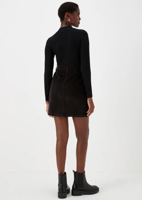 Black Cord Mini Skirt - 8 Image 2
