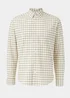 Ecru & Green Check Oxford Shirt - Small Image 5