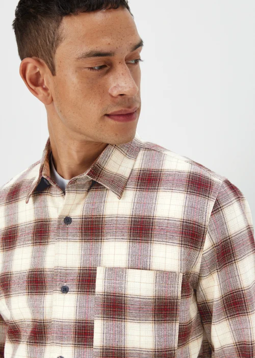 Ecru & Brown Shadow Check Shirt - S Image 3