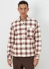 Ecru & Brown Shadow Check Shirt - S Image 1