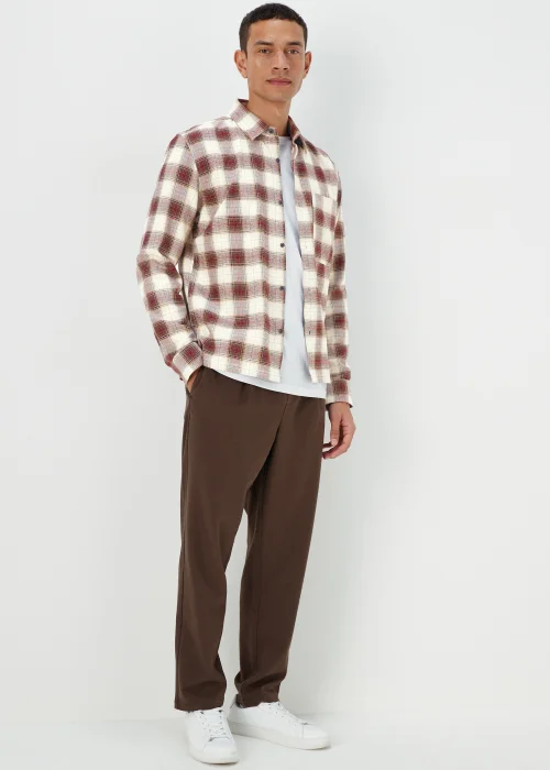 Ecru & Brown Shadow Check Shirt - S Image 4