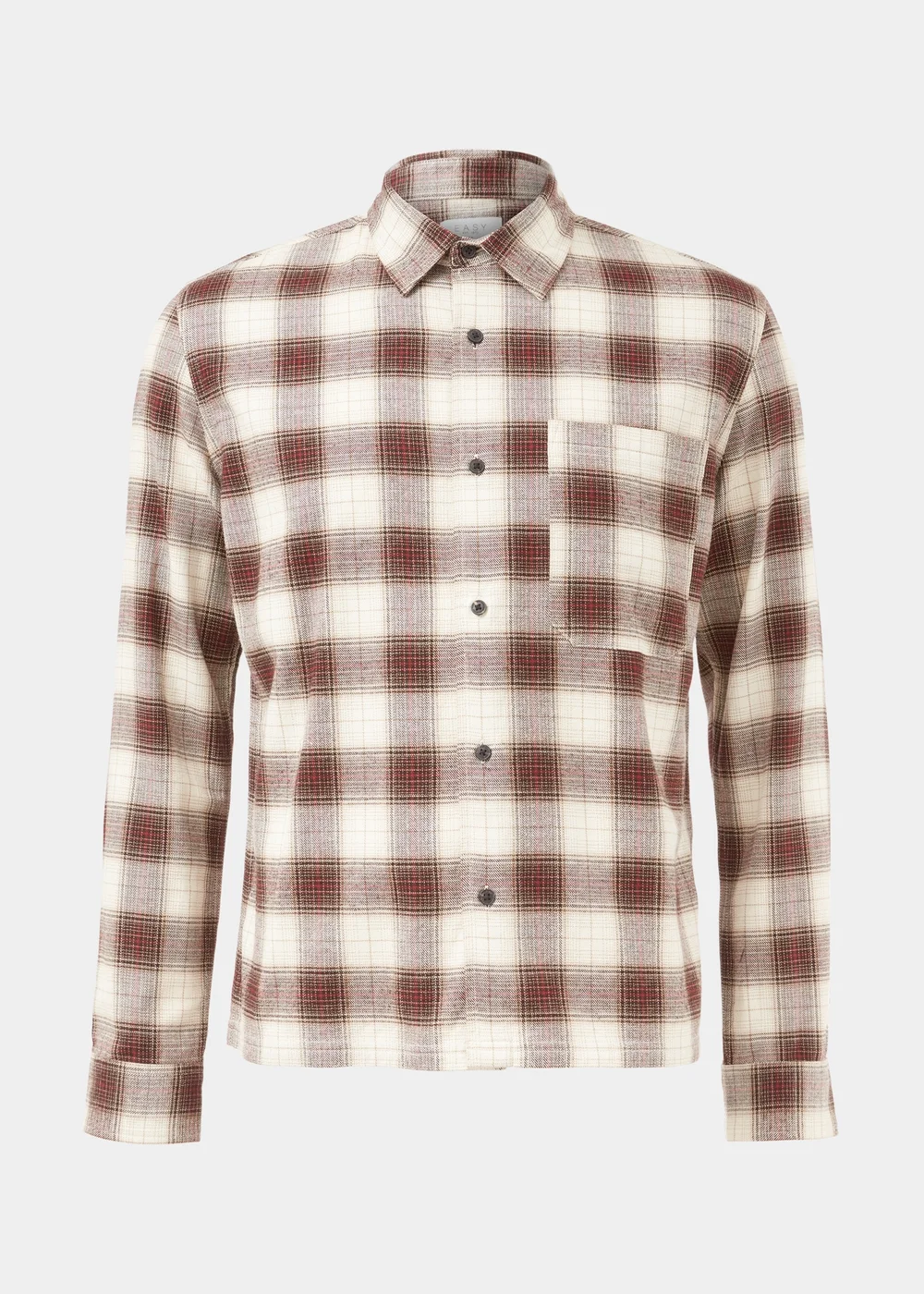 Ecru & Brown Shadow Check Shirt - S Image 5