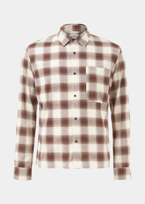 Ecru & Brown Shadow Check Shirt - S Image 5