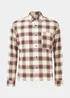 Ecru & Brown Shadow Check Shirt - S Image 5