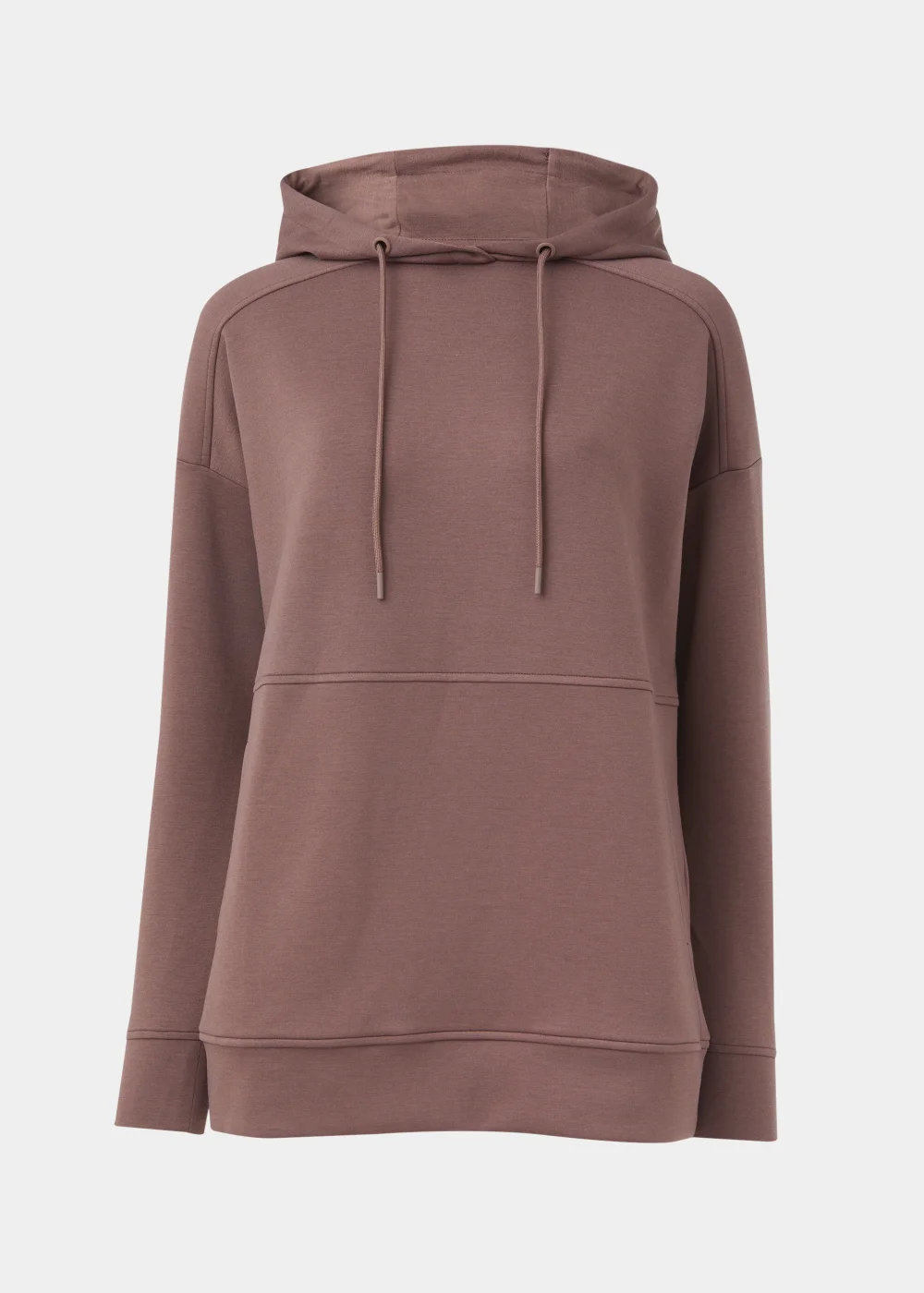 Souluxe Brown Longline Sports Hoodie - Small Image 5