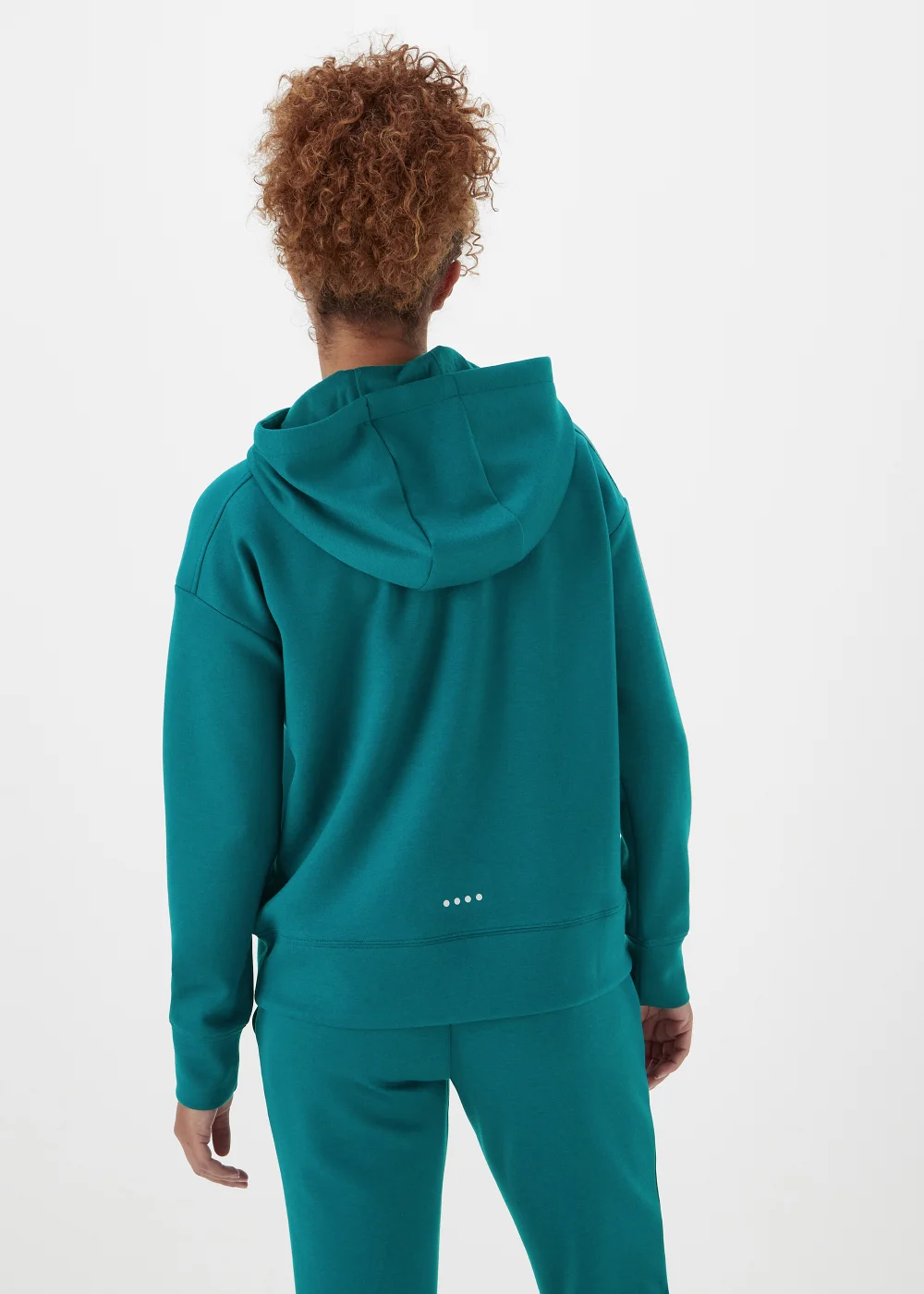 Souluxe Teal Longline Sports Hoodie - Small Image 2