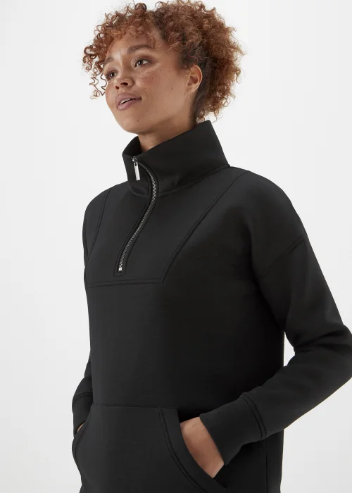 Souluxe Black Half Zip Scuba Jacket - S Image 3