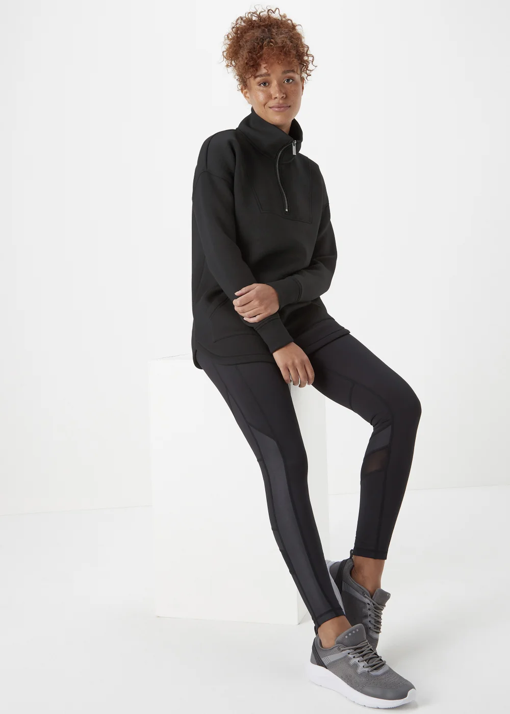 Souluxe Black Half Zip Scuba Jacket - S Image 4