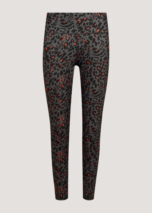 Souluxe Black Leopard Print Sports Leggings - 8 Image 5