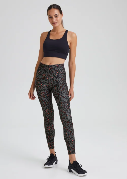 Souluxe Black Leopard Print Sports Leggings - 8 Image 1