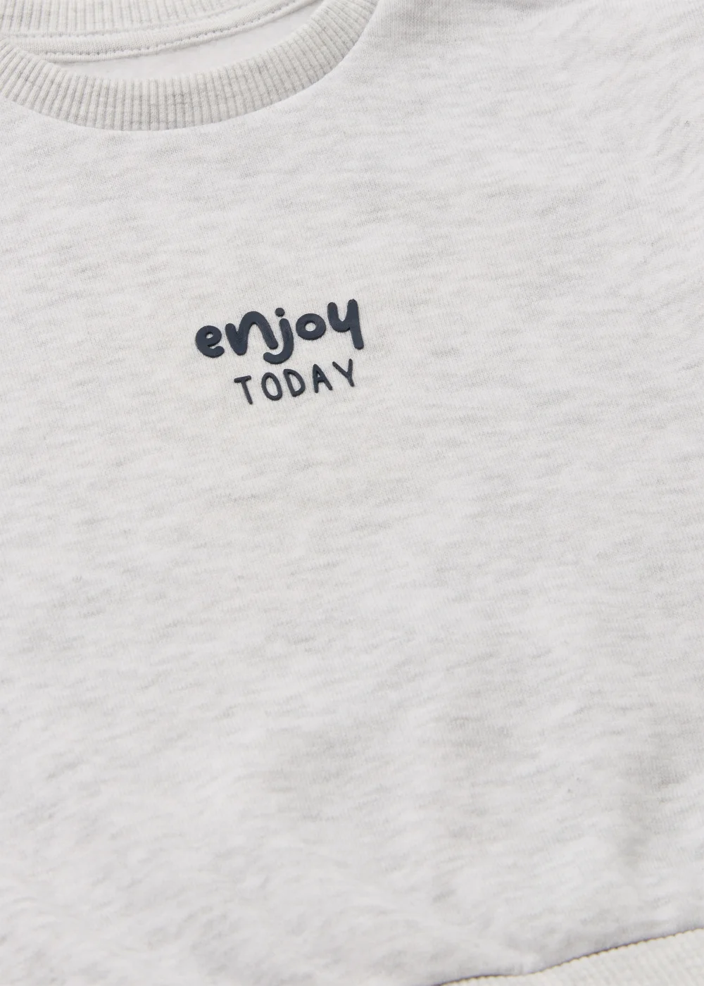 Baby Grey Slogan Crew Neck Sweatshirt (Newborn-23mths) - 0-3 months Image 2