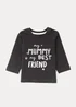 Baby Charcoal Mummy Long Sleeve T-Shirt (Newborn-23mths) - Newborn Image 1