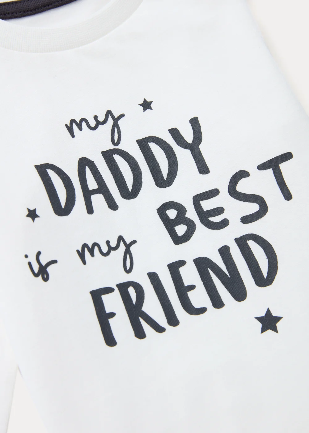 Baby Cream Daddy Long Sleeve T-Shirt (Newborn-23mths) - Newborn Image 2