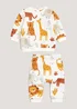 Baby Cream Jungle Print Sweatshirt & Joggers Set (Newborn-23mths) - Age 0 - 3 Months Image 1