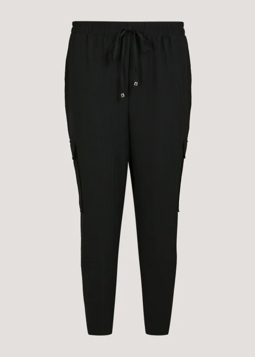 Papaya Curve Black Cargo Trousers - Size 18 Image 5
