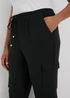 Papaya Curve Black Cargo Trousers - Size 18 Image 3