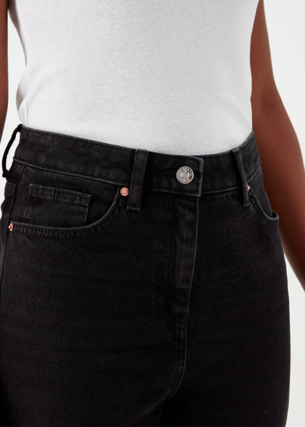 Ava Black Mom Jeans - 8/L29 Image 3