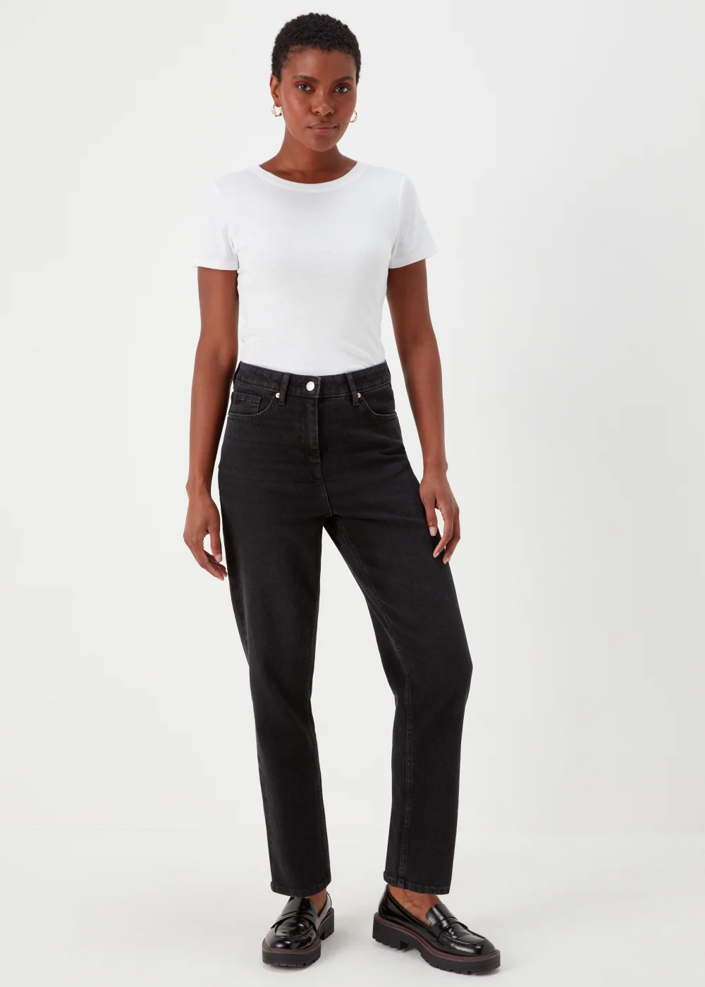 Ava Black Mom Jeans - 8/L29 Image 1