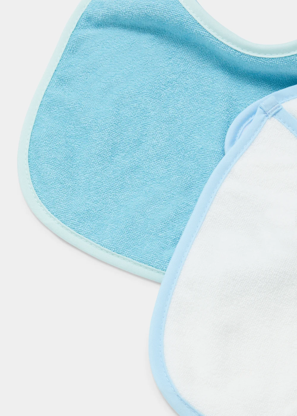 5 Pack Blue Terry Bibs - One Size Image 2