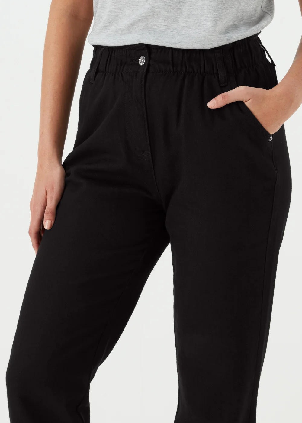 Black Paperbag Jeans - 8 Image 3
