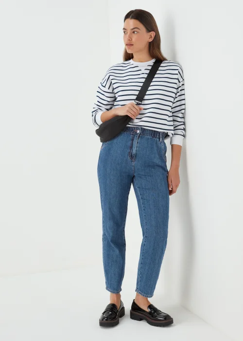 Dark Wash Paperbag Jeans - Size 8 Image 4