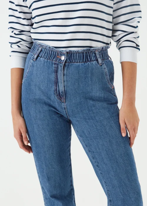 Dark Wash Paperbag Jeans - Size 8 Image 3