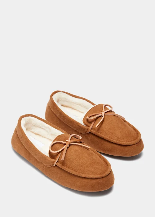 Tan Moccassin Slippers - Size 3 Image 1