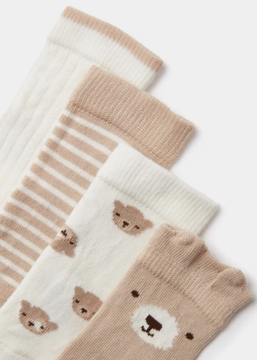 4 Pack Bear Baby Socks (Newborn-23mths) - 0-3 months Image 2