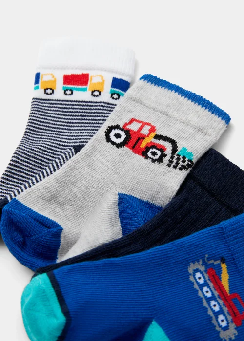 Baby 4 Pack Tractor Socks (Newborn-23mths) - Newborn Image 2