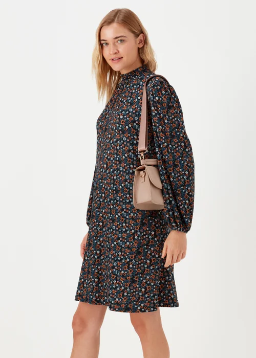 Black Ditsy Super Soft Mini Dress - 8 Image 4