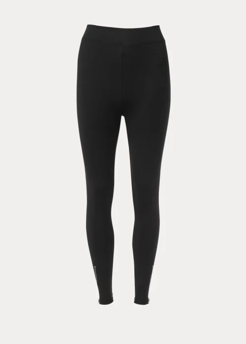 Black Ankle Zip Cotton Leggings - 8 Image 5