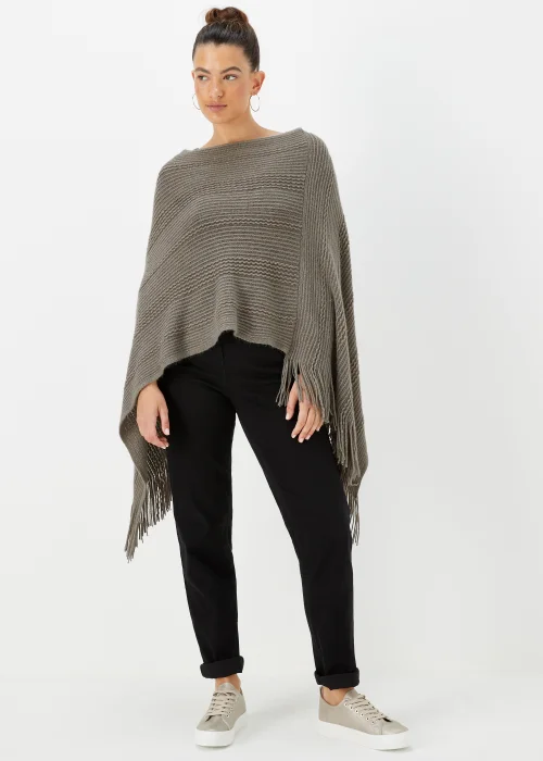 Grey Metallic Poncho Image 1