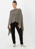 Grey Metallic Poncho Image 1
