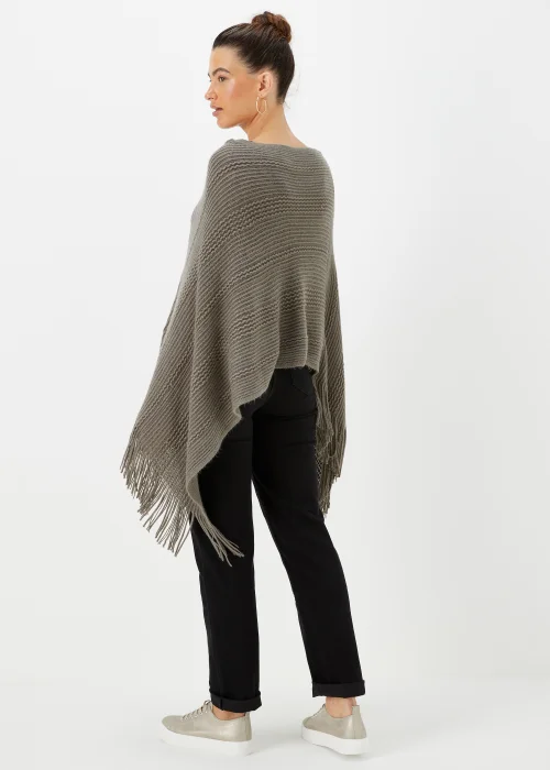 Grey Metallic Poncho Image 2