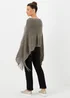 Grey Metallic Poncho Image 2