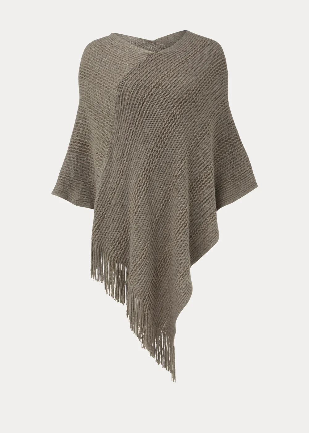 Grey Metallic Poncho Image 4