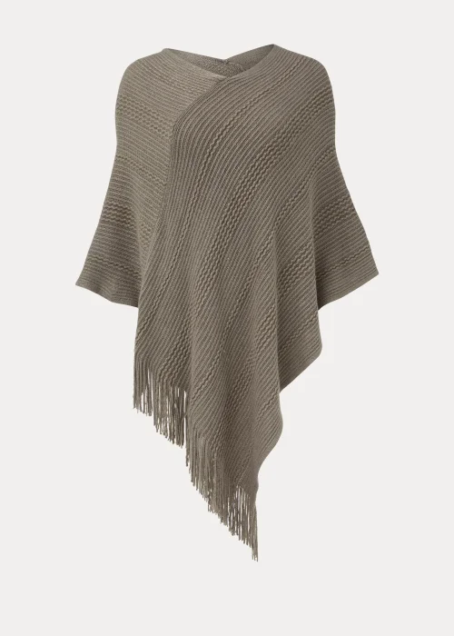 Grey Metallic Poncho Image 4