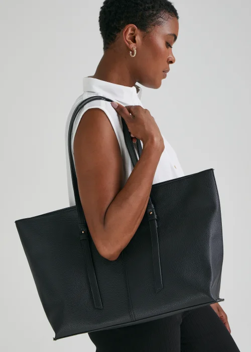 Black Tote Bag - One Size Image 2