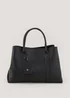 Black Triple Compartment Tote Bag - One Size Image 3