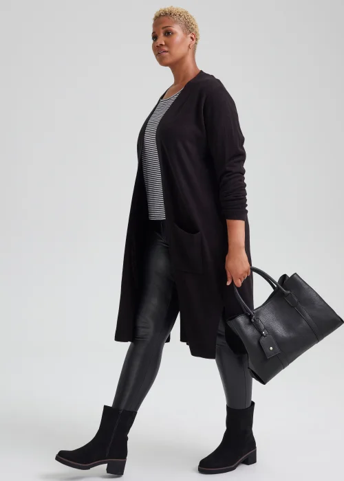 Black Triple Compartment Tote Bag - One Size Image 2